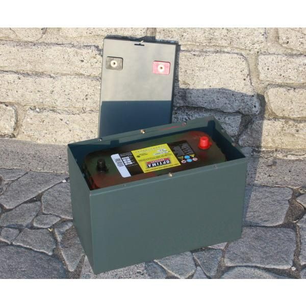 OPTIMA オプティマ メタルバッテリーガードケース ロング 緑 GTP-125L-GR