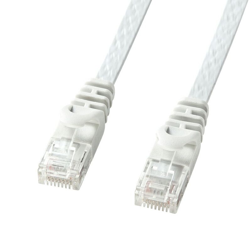（まとめ買い）サンワサプライ カテゴリ6フラットLANケーブル 15m ホワイト LA-FL6-15W 【×3セット】