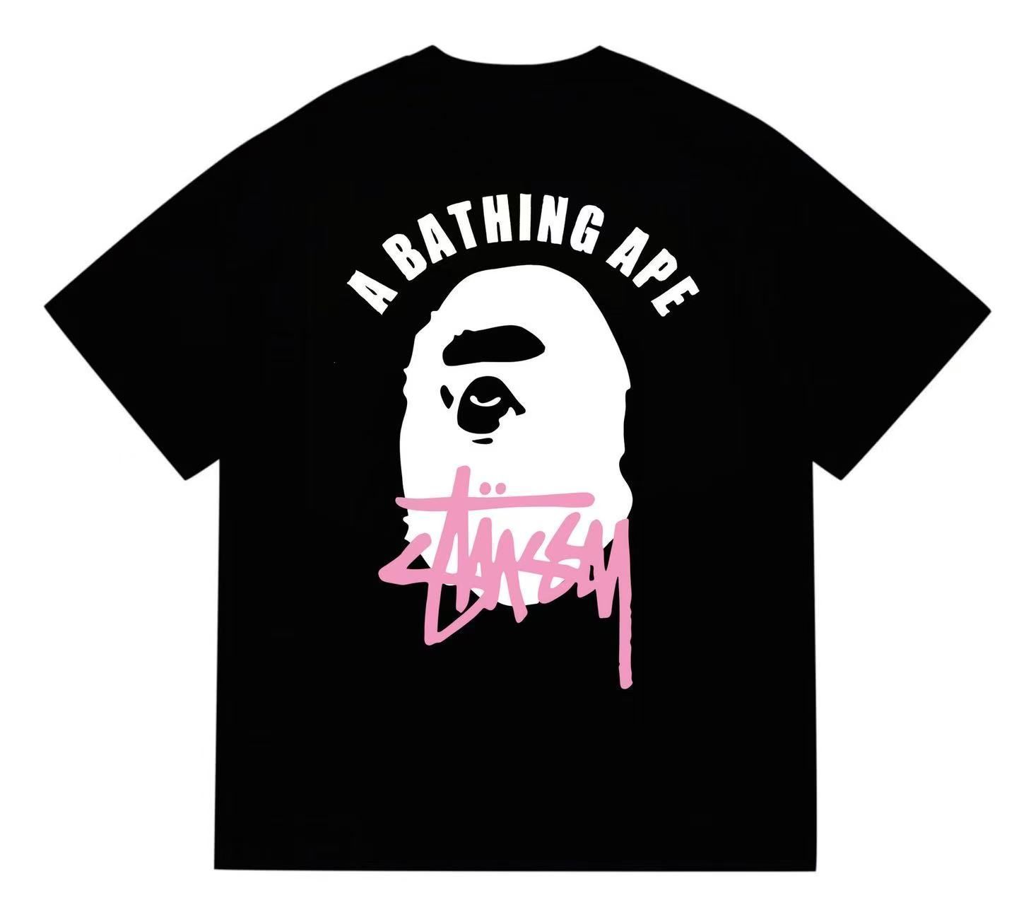 新品未使用STUSSY×APE BAPE　KIDSTシャツ BAPE × stussy shark man T-shirt White A Bathing Ape Size S