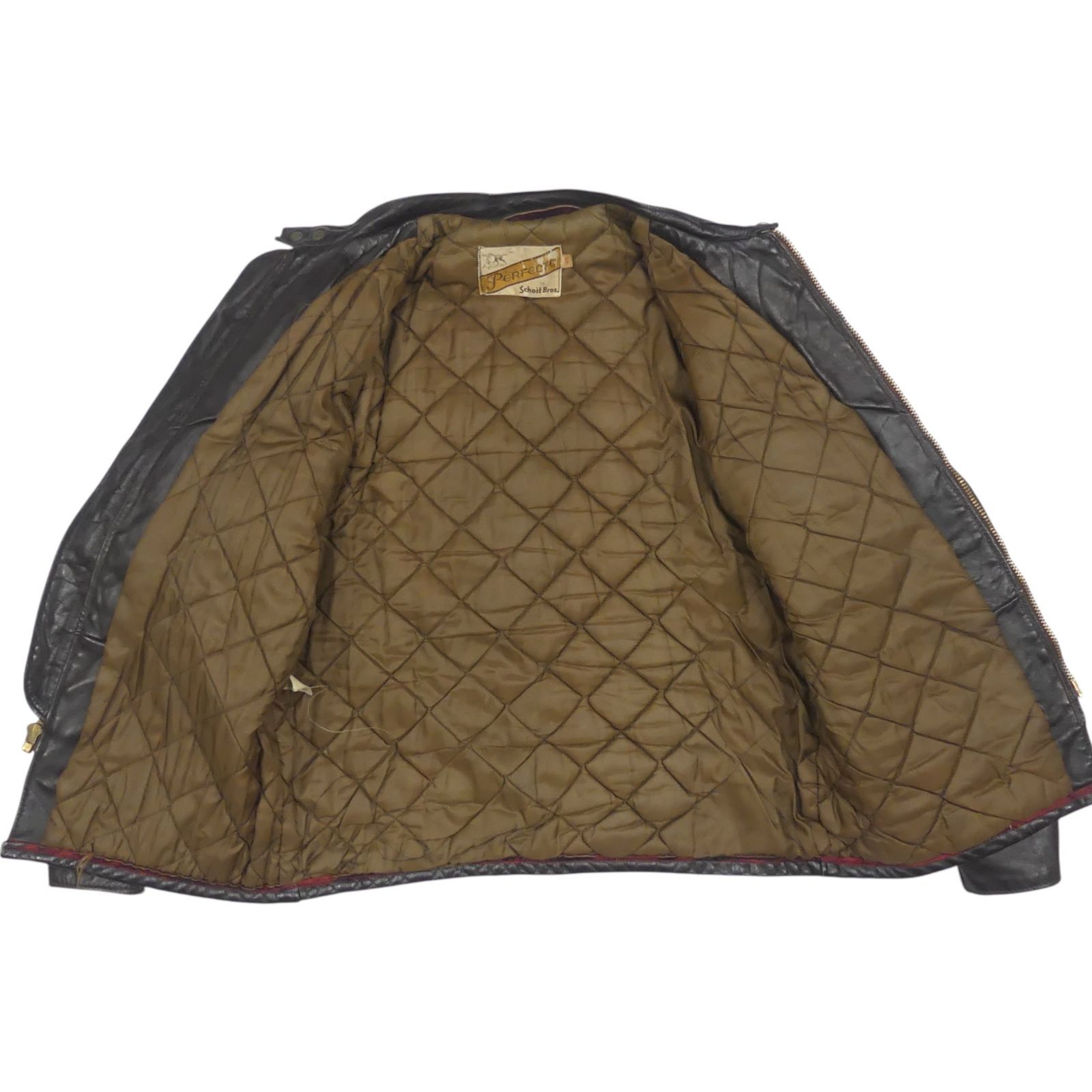 ショット 　別注モデル牛タグ　シングルライダース サイズ44 Schott Schott ショット ライダースジャケット 44 シングル XL 牛タグ