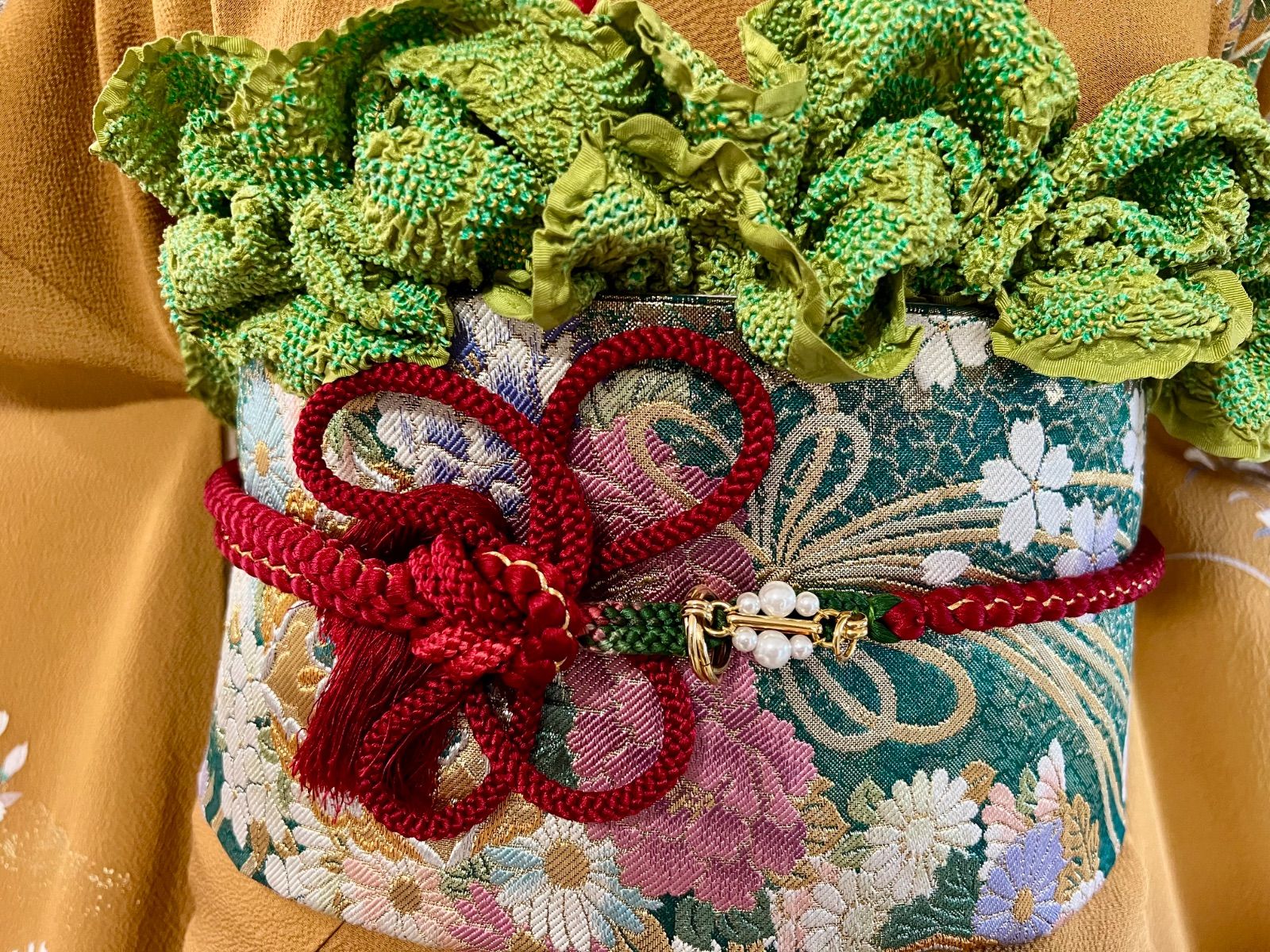 桃 美品 PATTi PATTi 刺繍 着物 正絹 成人式 振袖 5298 桃様専用 美品 PATTi PATTi 刺繍 着物 正絹 成人式 振袖 5298
