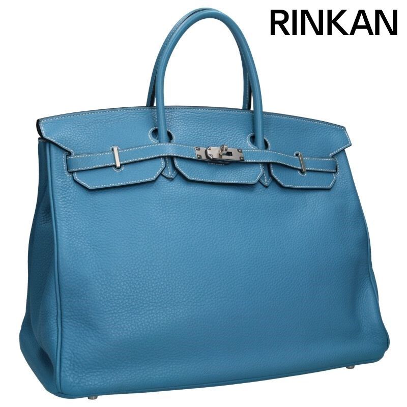 エルメス バーキン40 □M刻印 SV金具トリヨンクレマンスブルージーン  