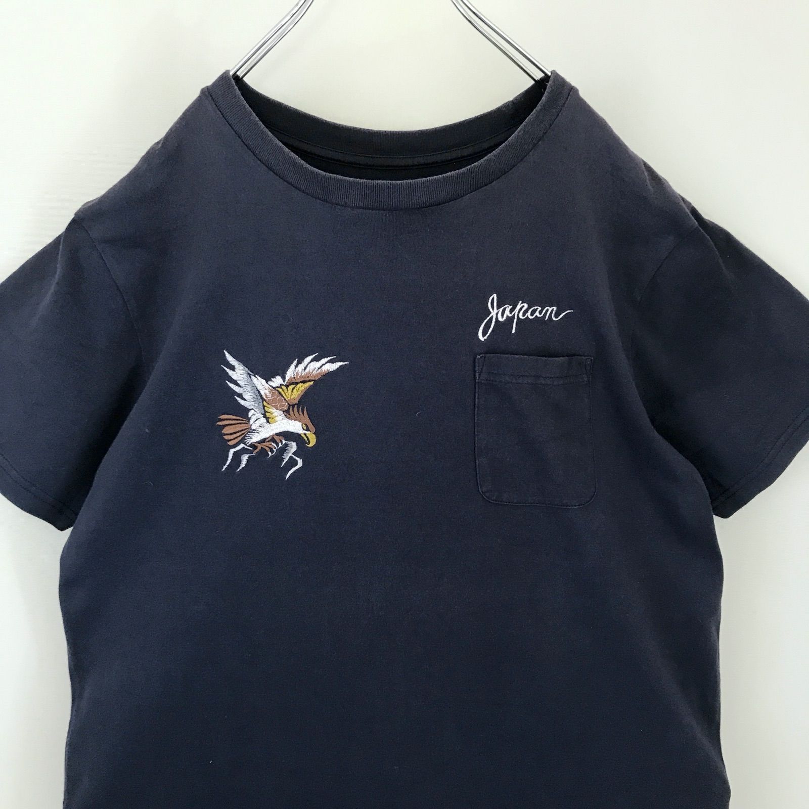 東洋エンタープライズ☆スカTシャツ/ポケット付☆レーヨン糸刺繍/龍鷹 