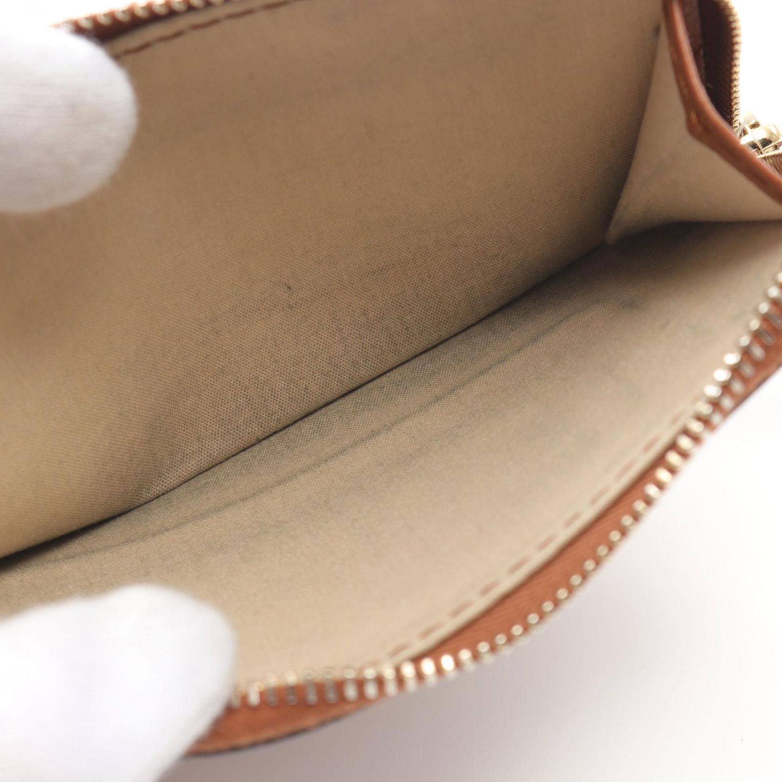 フェンディ FENDI カードケース FFダイヤモンド ジップカードケース ズッカ 8M0507ADYMF13VK ブラウン レザー FFダイヤモンド  ジップ