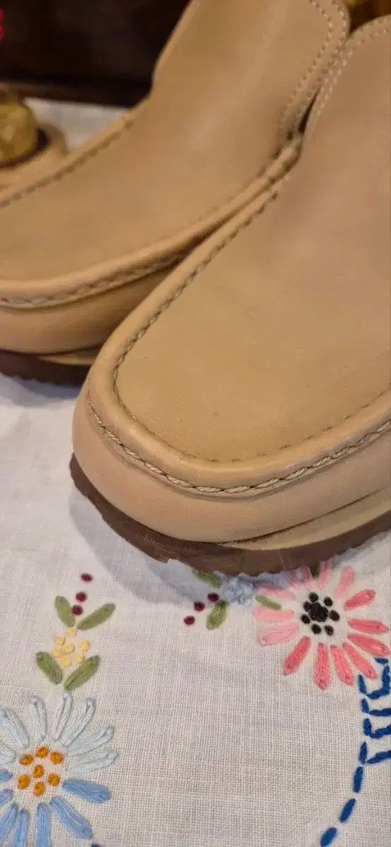 HERMES エルメス 37 ベージュ ローファー