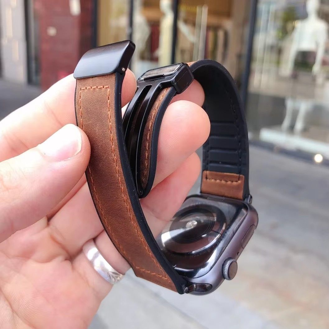 Apple Watch用レザーマグネットバックルストラップ 楽天市場】アップルウォッチ バンド マグネットバックル スリム