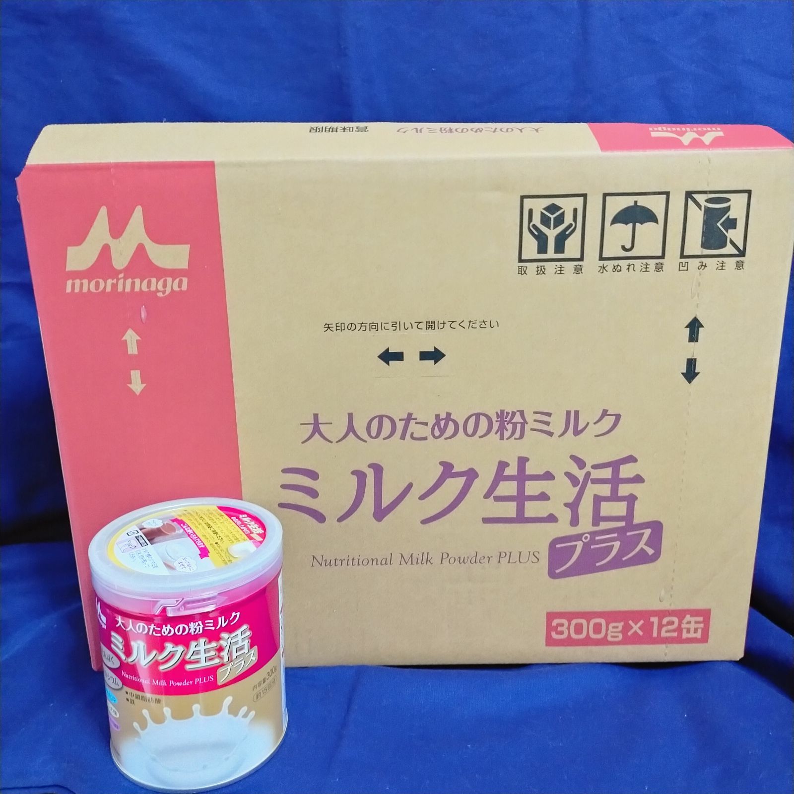 森永乳業 大人のための粉ミルクミルク生活プラス300g/缶 12缶セット-