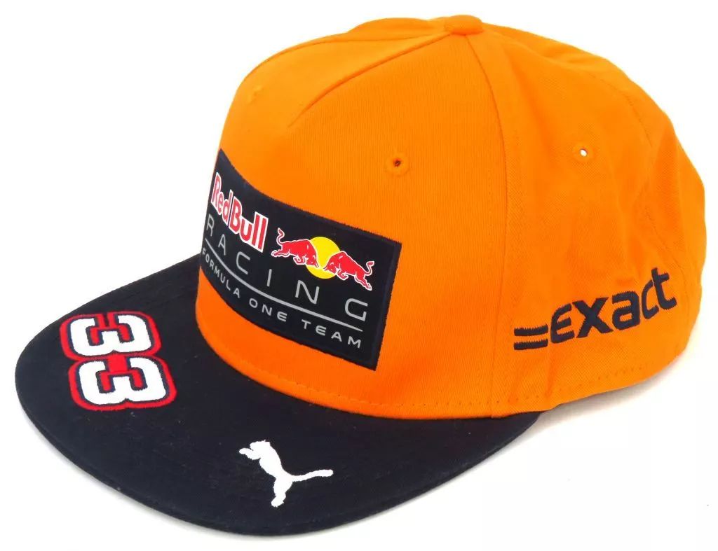 【得価，人気SALE】 【中古】帽子 マックス・フェルスタッペン#33(レッドブル・タグ・ホイヤー) レプリカ フラットブリム キャップ 2017 オレンジ フリーサイズ Tシャツ・アパレル