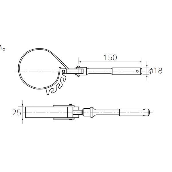 KTC 京都機械工具 オイルフィルターレンチ 適用径90〜110 FF-90110