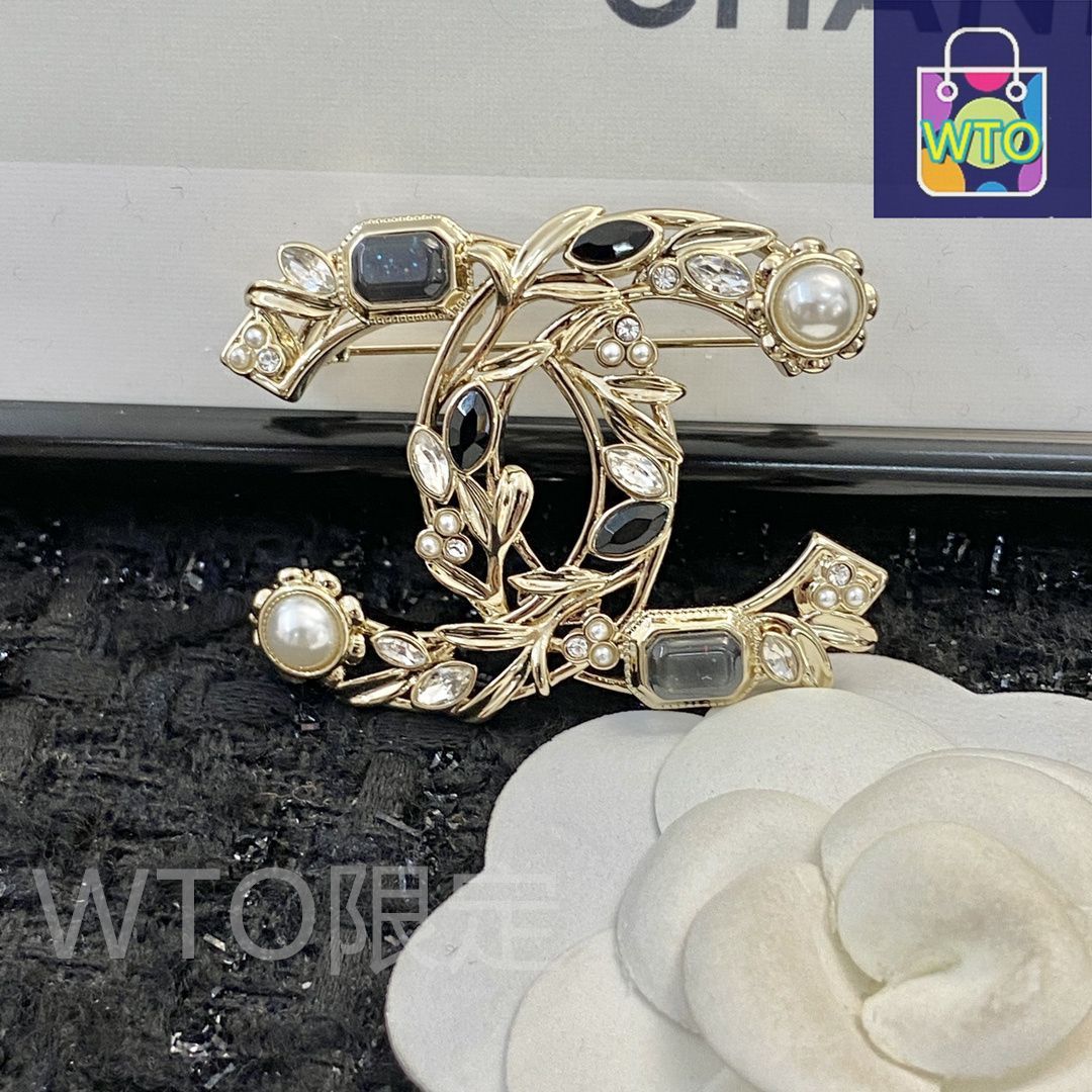 シャネル  ブローチ　黒　ブラック ブローチ - コスチューム ジュエリー | CHANEL