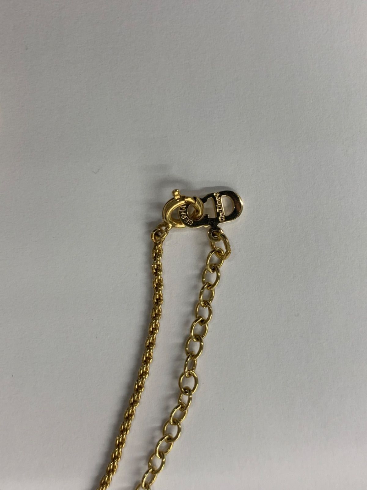 マ*ン様 【希少】美品 クリスチャンディオール ロゴ ゴールド ネックレス チョ Christian Dior クリスチャンディオール ネックレス/チョカー