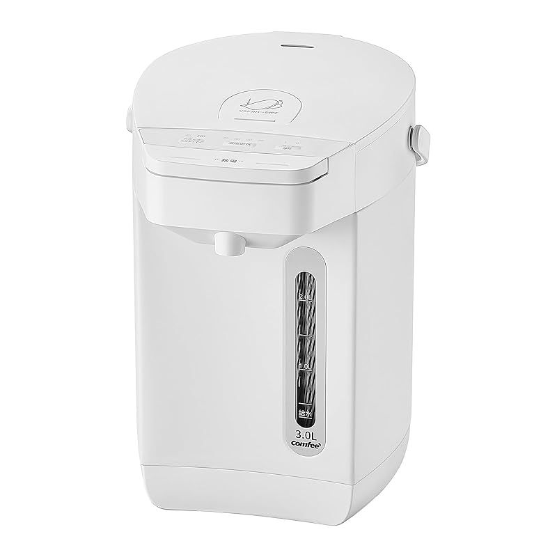 COMFEE 電気ポット 電動お湯ポット 3L マイコン 保温温度調整 安全ロック 湯量選択 機能 省エネCKW-30SW07A1