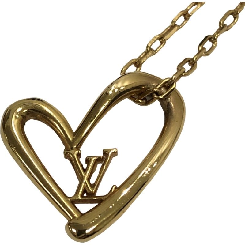 【正規品】LOUIS VUITTON ゴールドハートネックレス LOUIS VUITTON ルイヴィトン LV ゴールド ハート ネックレス