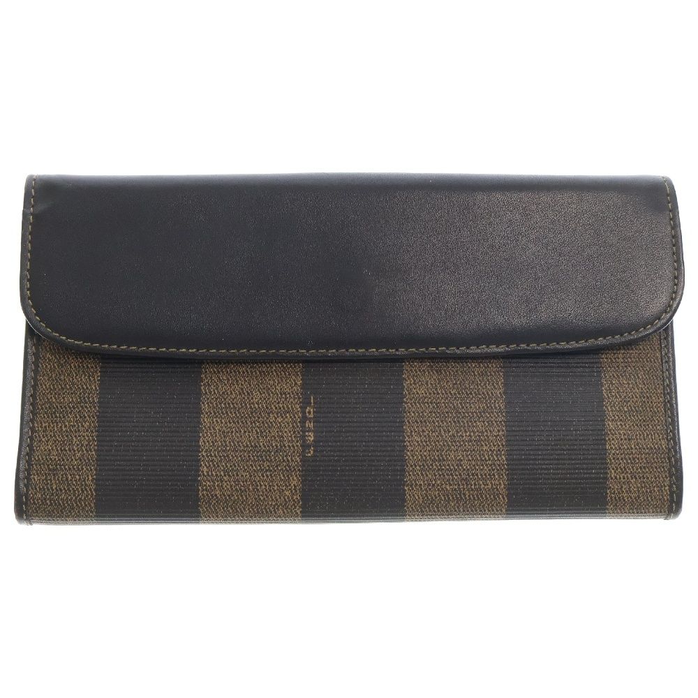 FENDI (フェンディ) ペカン柄 Wホック ロングウォレット 二つ折り長