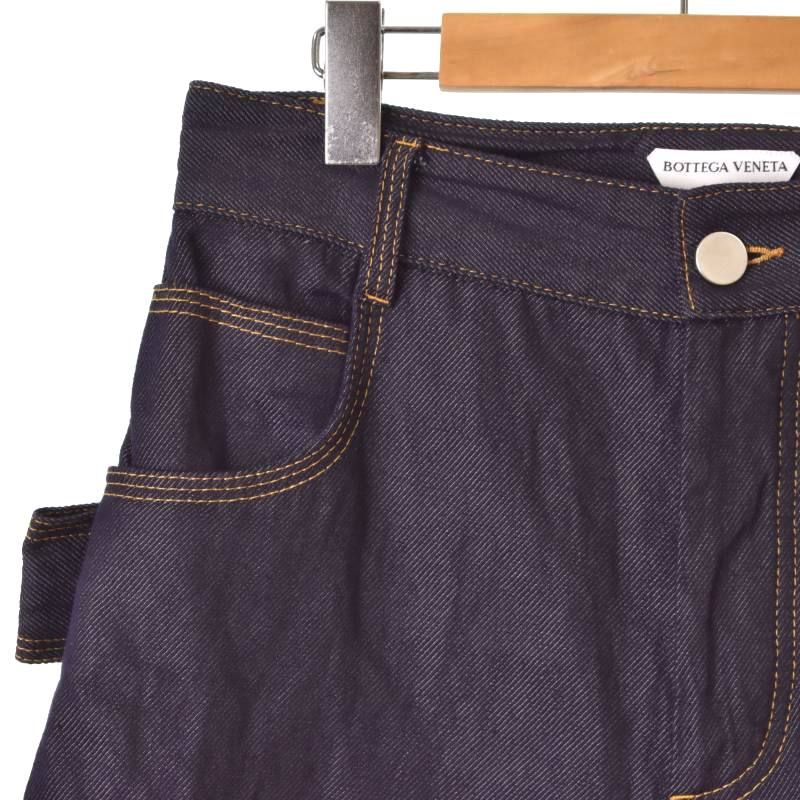 ボッテガヴェネタ BOTTEGA VENETA 22SS シワ加工デニムパンツ 44 紺