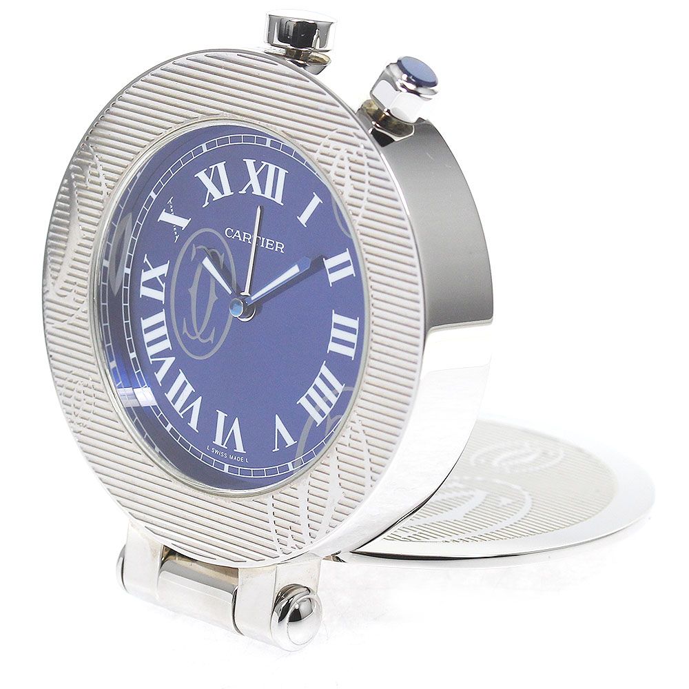 カルティエ  W0100073 ハッピーバースデイ アラーム機能付トラベルクロック時計 メンズ