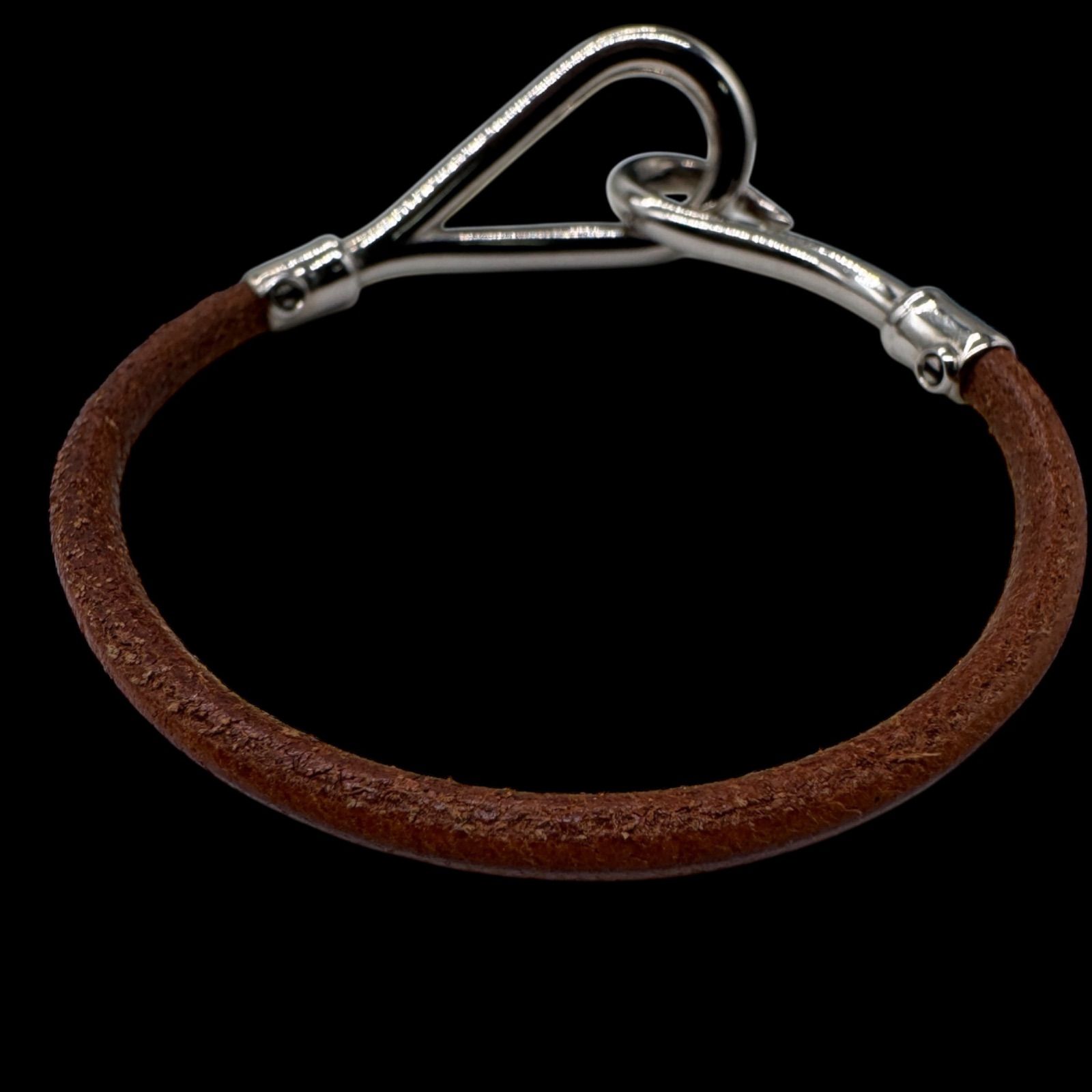 HERMES エルメス　ジャンボ　レザー　シルバー金具　ブレスレット　箱付き HERMES エルメス ジャンボ レザー シルバー金具 ブレスレット 箱