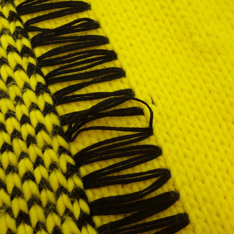 Y-3 KNIT SCARF ニット ロング マフラー 黄　新品　未使用 ワイスリー/Y-3 18AW KNIT SCARF ニット 大判 ストール マフラー