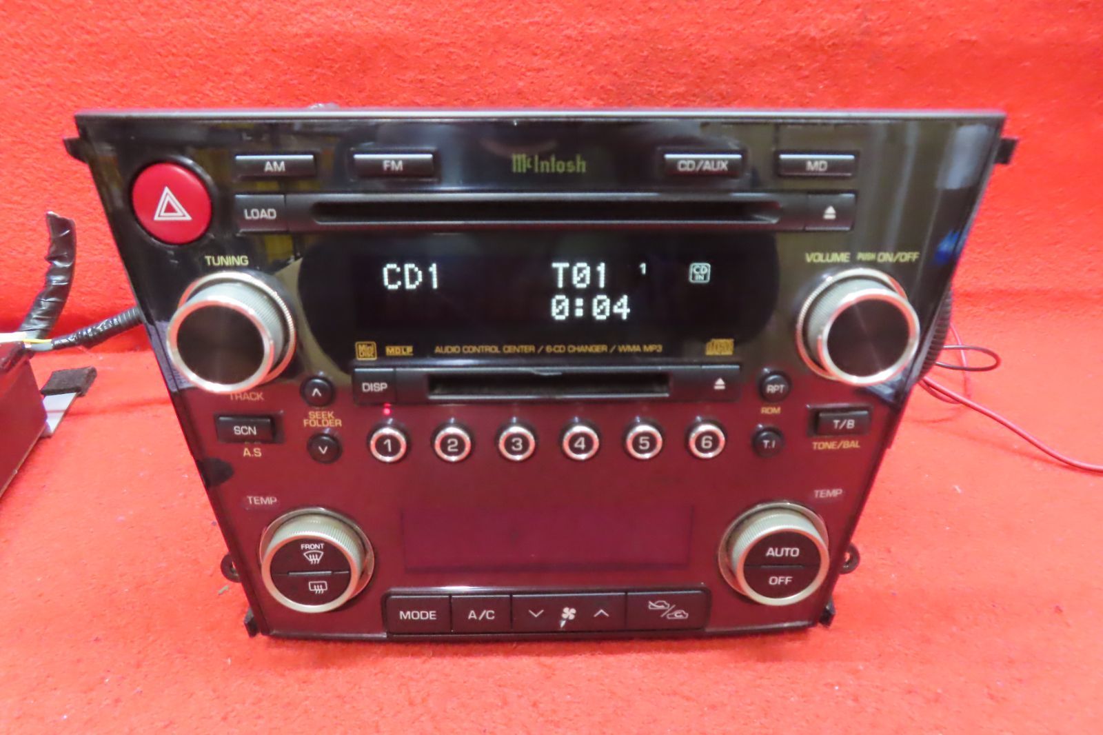 *CS2108* 付 スバル純正 PF-41131 EF-12591 BP5 BL5 レガシィ 後期 CD MDデッキ プレーヤー カーオーディオ 2DIN 本体のみ