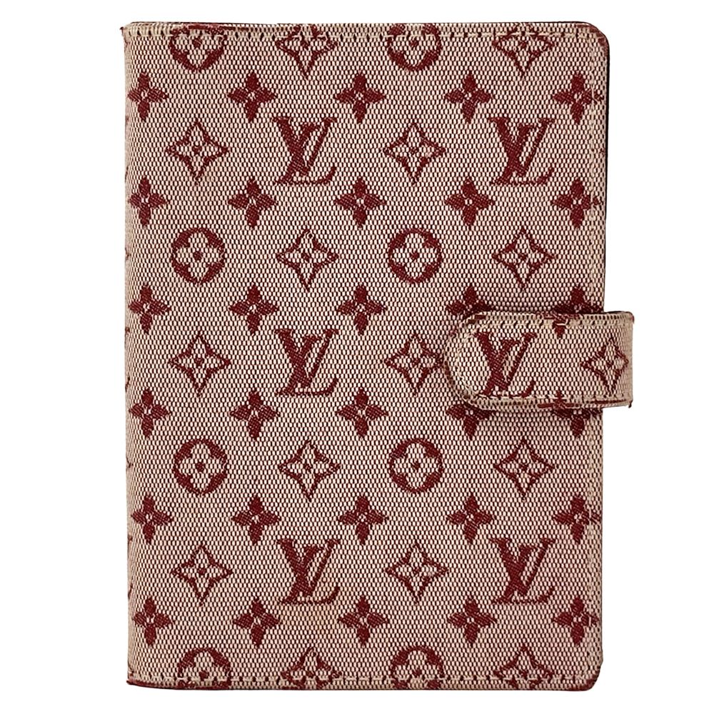 ルイ ヴィトン LOUIS VUITTON 手帳カバー モノグラム ミニ レディース メンズ ブランド キャンバス アジェンダPM チェリー レッド R20912 スフイロ ボールペン付 おしゃれ かわいい