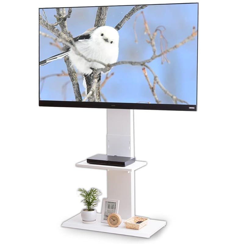 【安心の耐震性】アイリスプラザ テレビ台 ハイタイプ 32-60型推奨 32V 32インチ 50V TV台 白 壁掛け風テレビ台 高さ5段階調節 耐震実証済み ハイ 32646 ホワイト 1