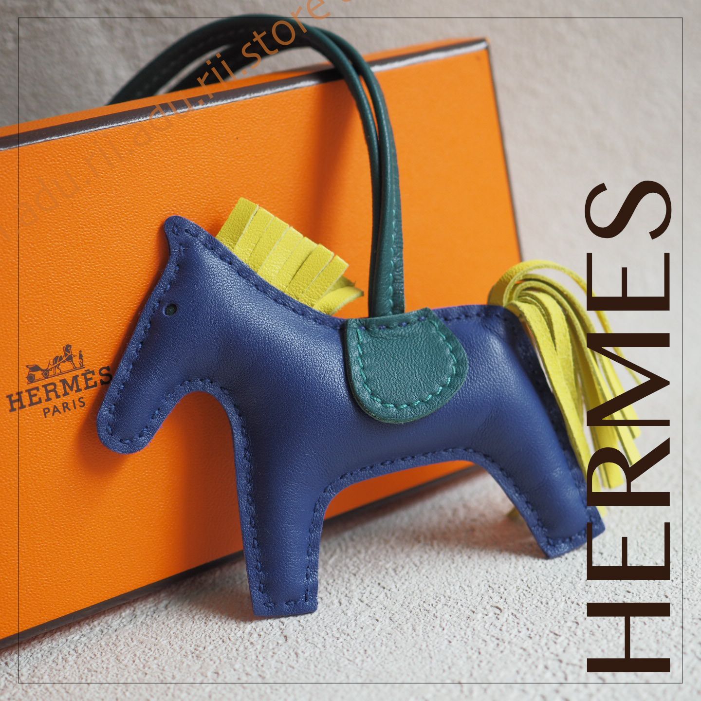 エルメス HERMES キーホルダー(チャーム) ロデオチャームPM アニョーミロ セレステ×ライム×ブルーサフィール×ミント 新品同様 HERMES(エルメス) キーホルダー(チャーム) ロデオチャームPM クレ