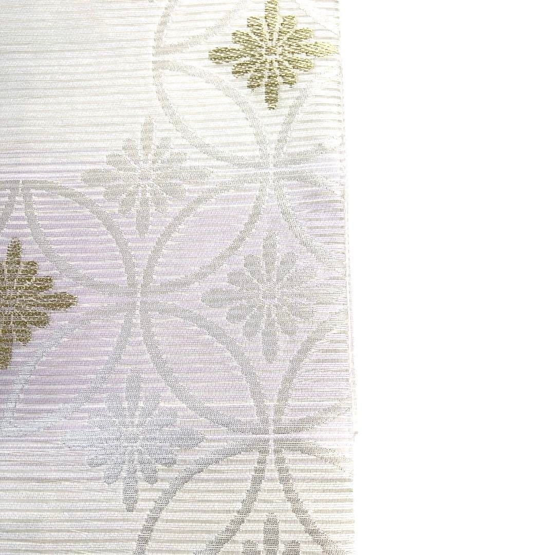 未着用 仕立て上がり 名古屋帯 夏用 絽 七宝 菊 西陣織 着物 074a d