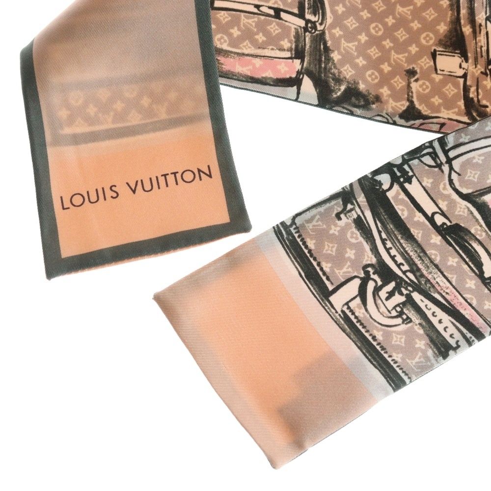 LOUIS VUITTON♡モノグラムトランクデザイン♡バンドー　スカーフ LOUIS VUITTON (ルイヴィトン) バンドー トランク スカーフ