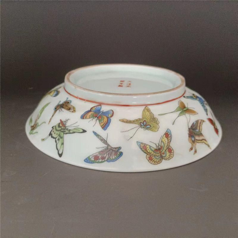 大清光緒年パステル蝶紋盤 景徳鎮 陶磁器 装飾品 工芸品 美術品 置物 大清光緒年パステル蝶紋盤 景徳鎮 陶磁器 装飾品 工芸品 美術品
