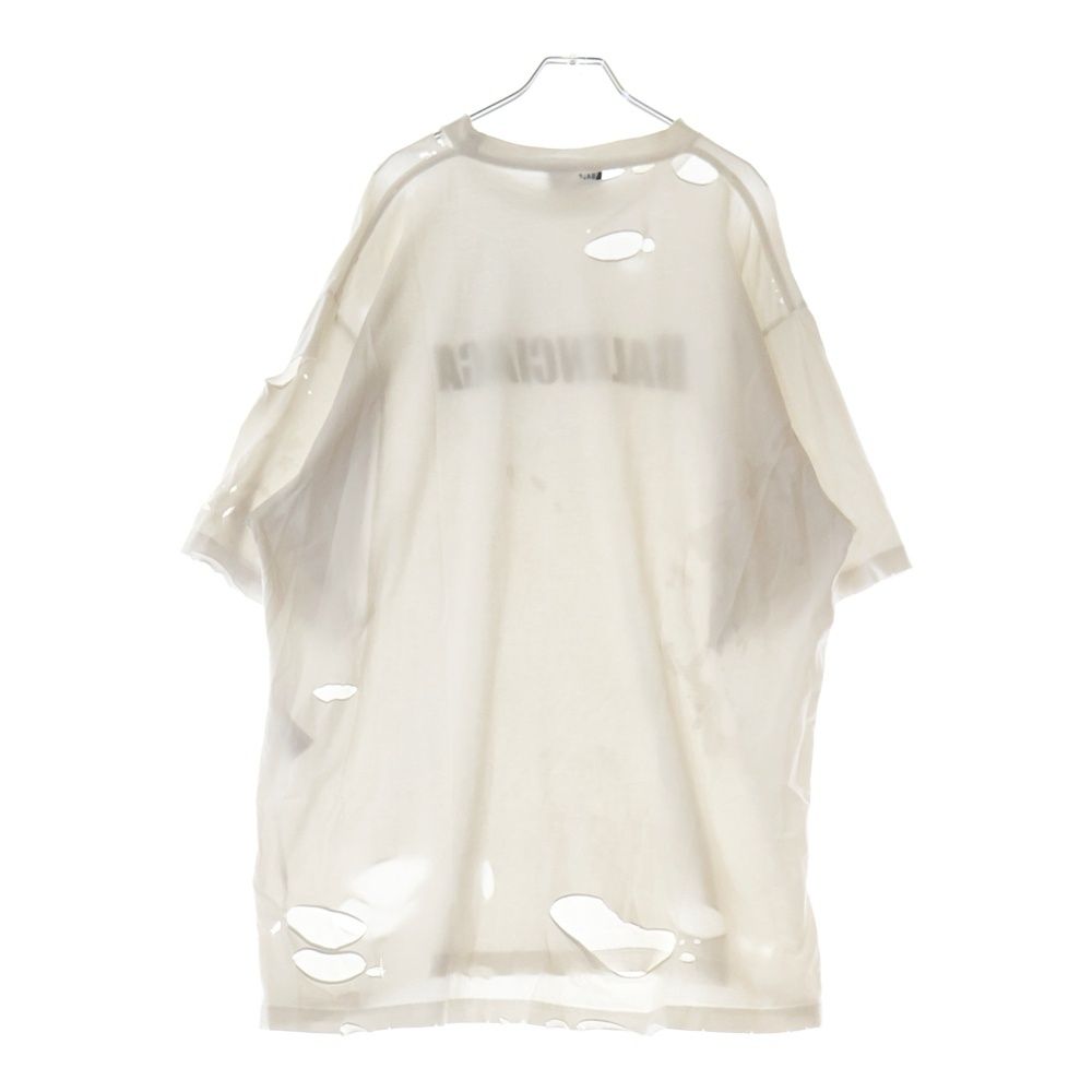 25SS BALENCIAGA ホワイト コットン フロントプリント Ｔシャツ 今日特価】Balenciaga 25ss アルファベットプリント T シャツ-3