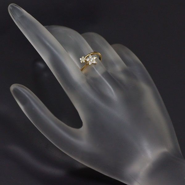 スタージュエリー K18YG ダイヤモンド リング 0.20ct スター 星