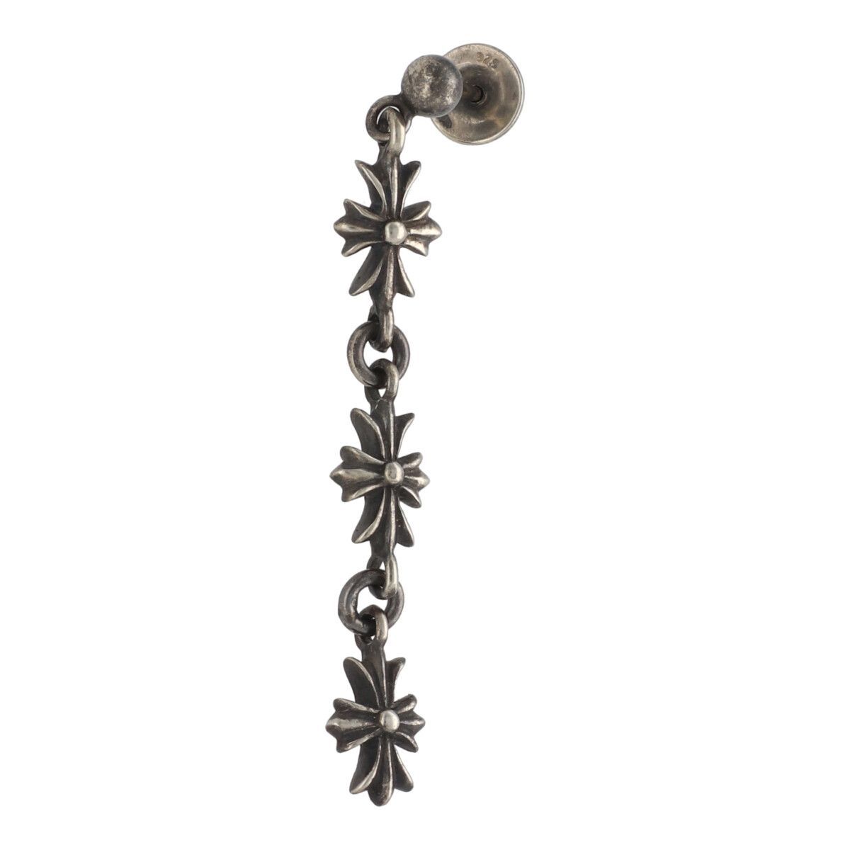 CHROME HEARTS クロムハーツ タイニーE CHプラス 3ドロップピアス SV925 シルバー 3連 クロス イヤリング 24027189 RS