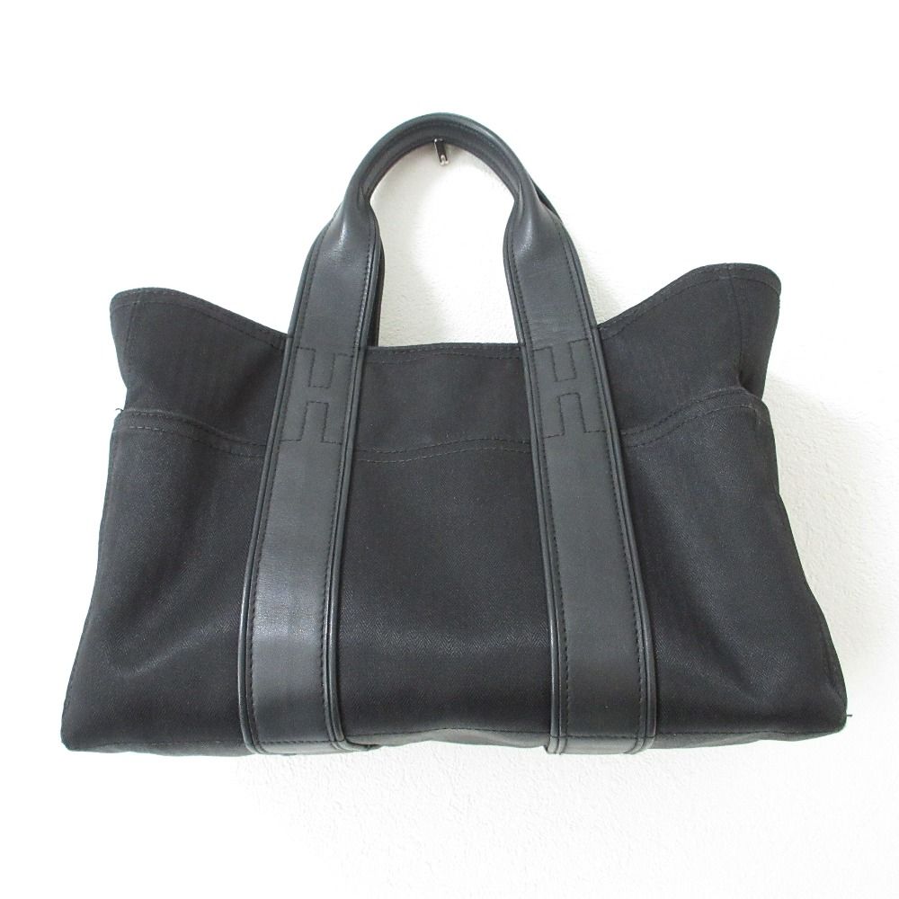 良品 HERMES エルメス アカプルコ PM キャンバス レザー トートバッグ  