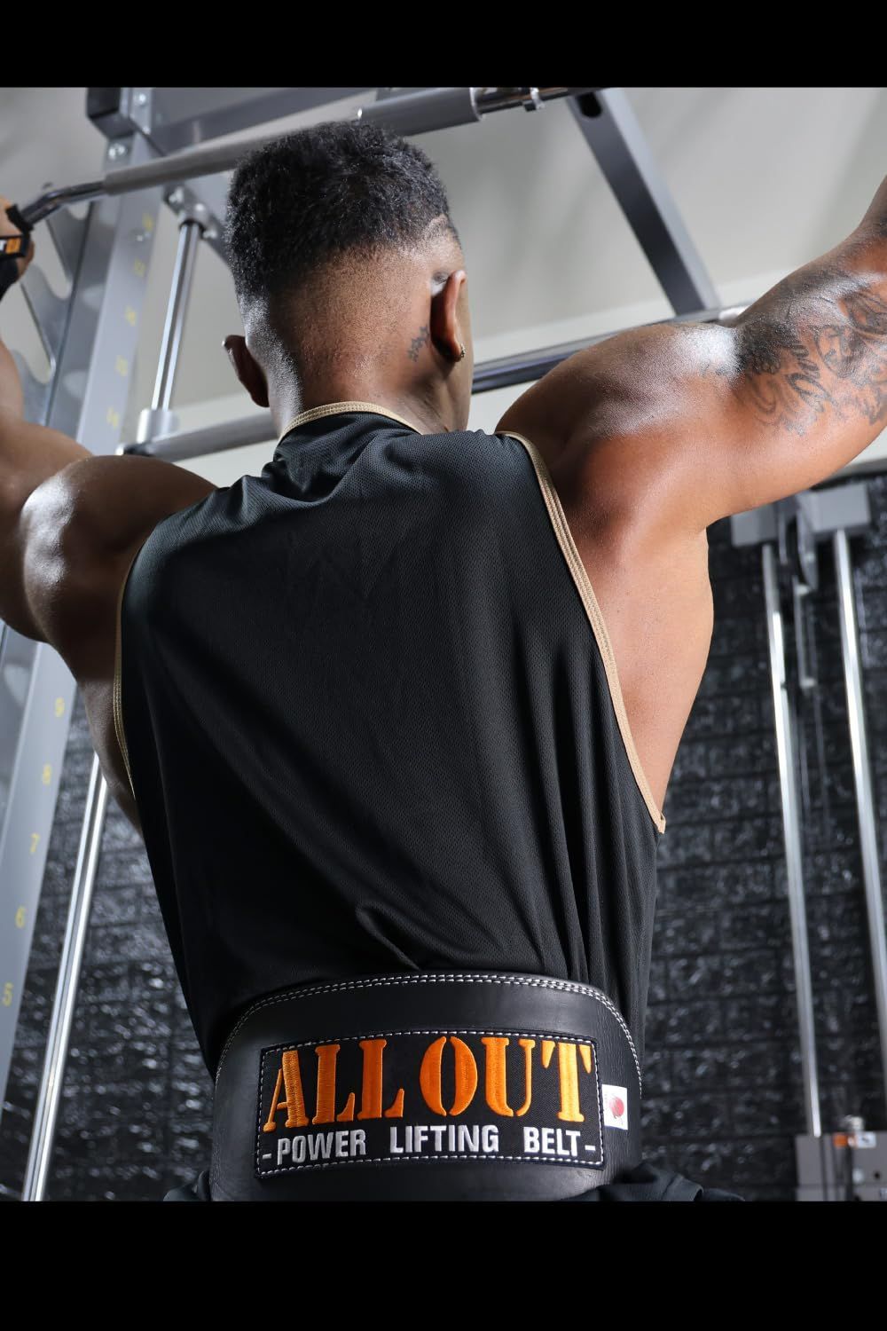 ALLOUT トレーニングベルト パワーベルト 筋トレ ベルト レザー