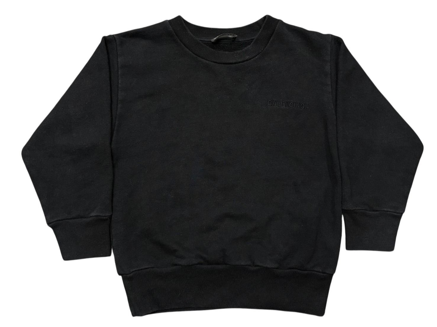 BALENCIAGA バレンシアガ スウェット キッズ 558145 TDV29 ポルトガル製 コットン ポリエステル ブラック サイズ2 4c074775