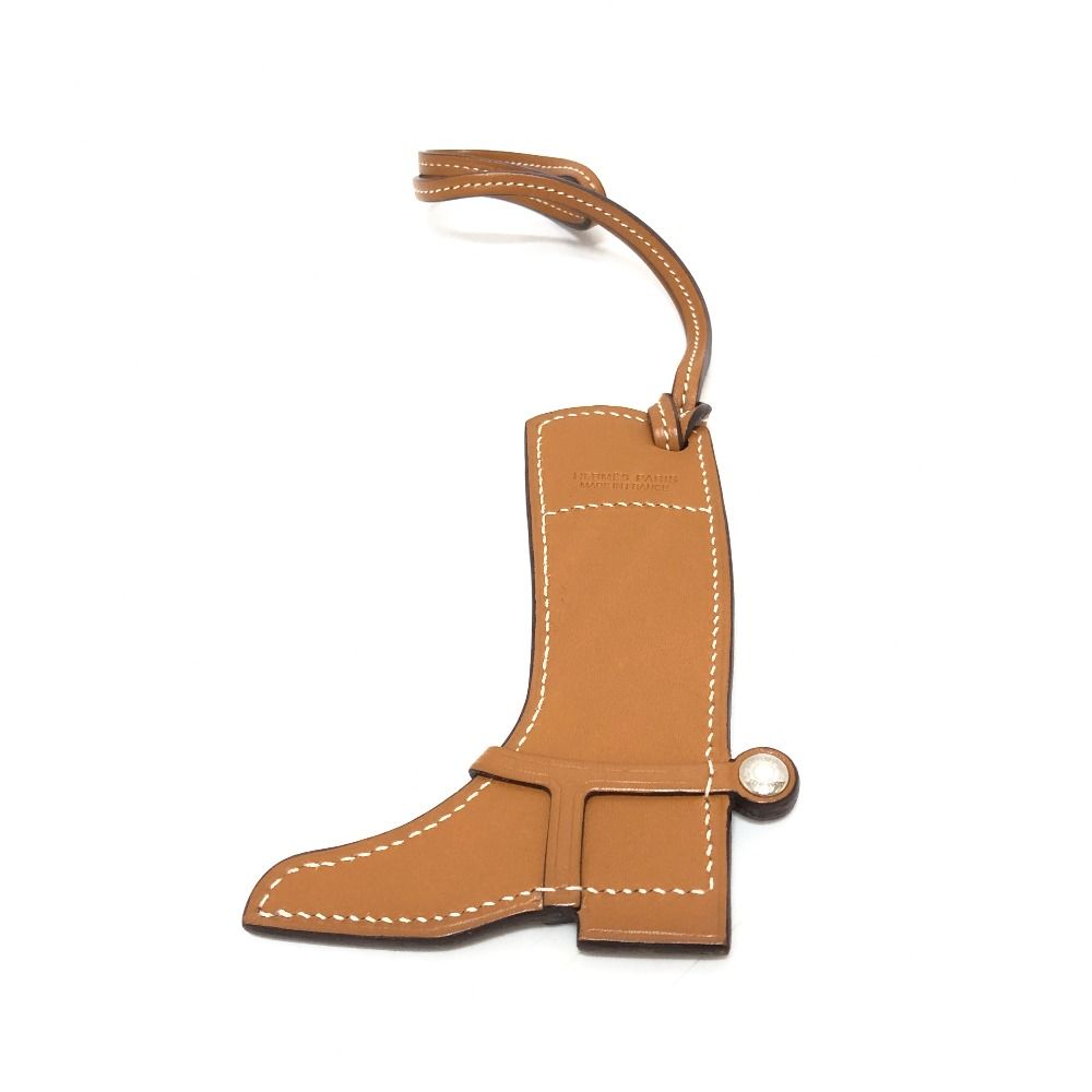 HERMES エルメス バッグチャーム パドックブーツ レザー