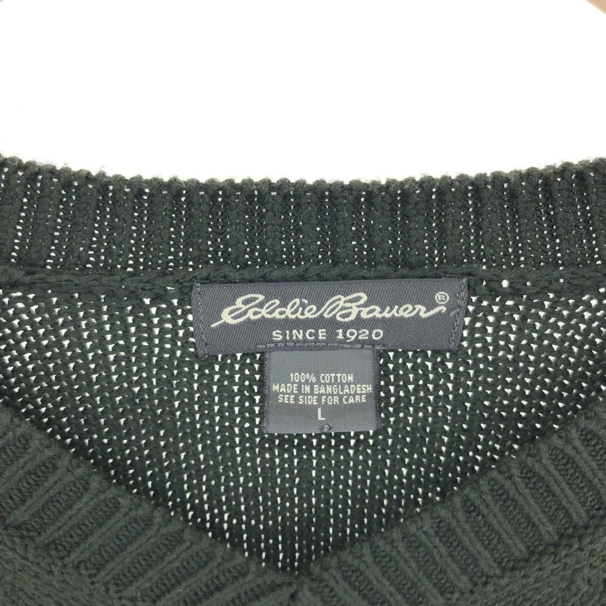 古着 00年代 エディーバウアー Eddie Bauer Vネック コットン