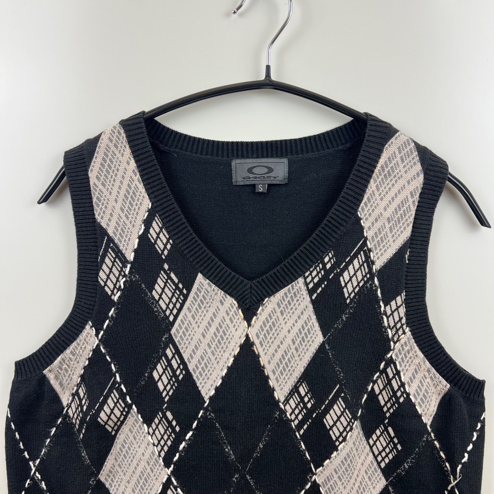 00s Oakley ナイロン ベスト archive y2k テック系 OAKLEY 00s archive y2k cotton argyle vest S オークリー