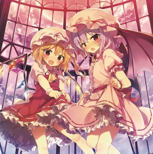 東方Project レミリア フランドール タペストリー 中古】タペストリー レミリア&フラン illust.shnva B2正方形