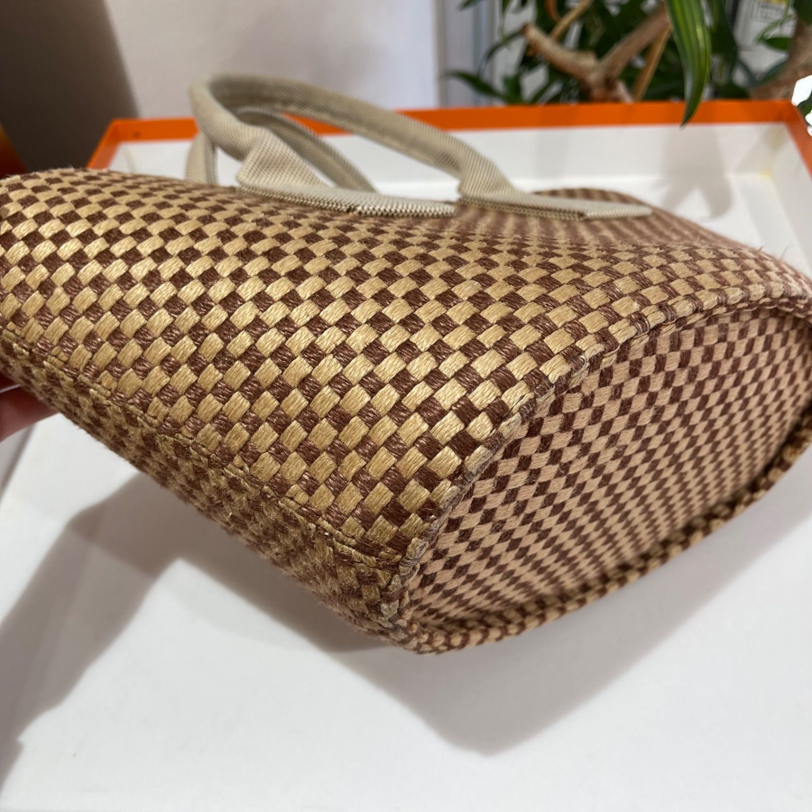 美品】HERMES エルメス パニエ ド プラージュPM ジュート 美品】HERMES エルメス パニエ ド プラージュPM ジュート