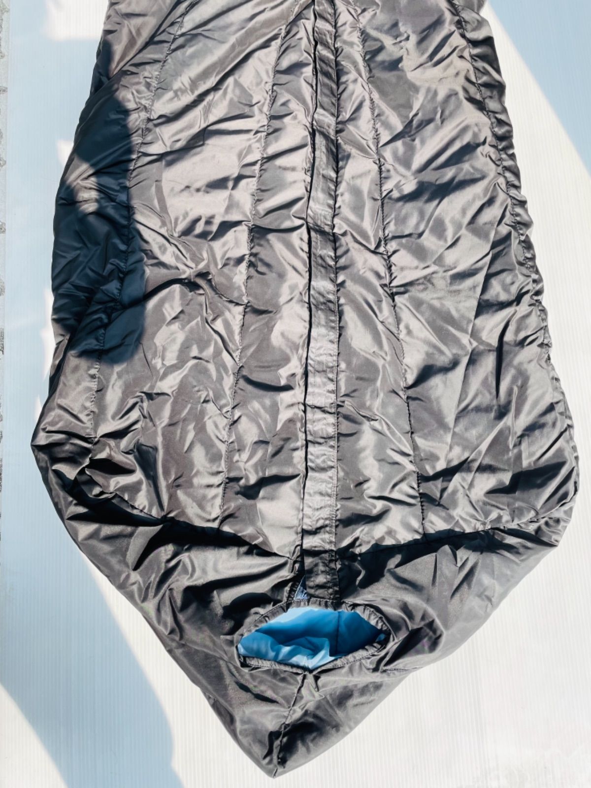 ユハラスポーツ 寝袋 シュラフ 180❌70㎝ 黒ブルー - メルカリ