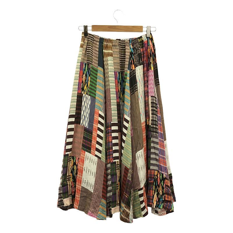 アンリアレイジ SLIM&LONG PATCHWORK PRINT SKIRT ANREALAGE / アンリアレイジ | SLIM&LONG PATCHWORK PRINT SKIRT
