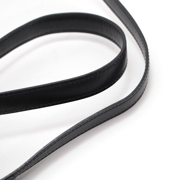 カルティエ Cartier パンテール ショルダーバッグ 黒 レザー S金具  