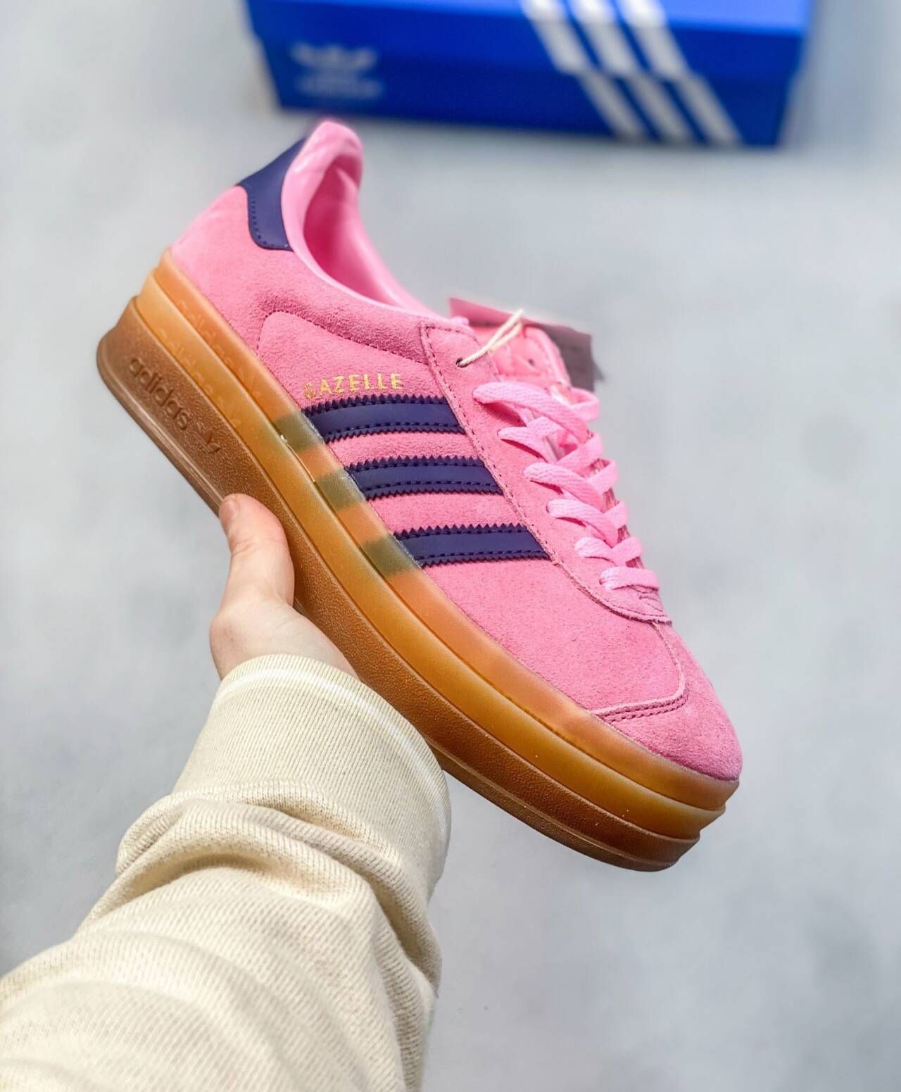 adidas★ガゼルボールド ピンク グロー