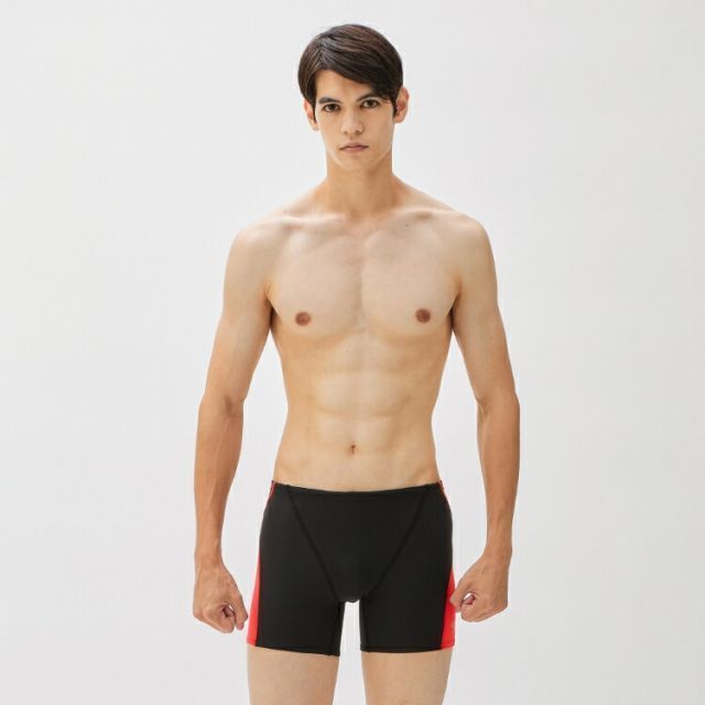 speedo スピード PUSH UP T-HLF BOX レッド Mサイズ ST52302 RE | スポーツ 運動 スポーツ用品 水着 スイムウェア ビキニ ボックス メンズ 男性 ハーフボックス トレーニング アクティブスイマー 練習用 