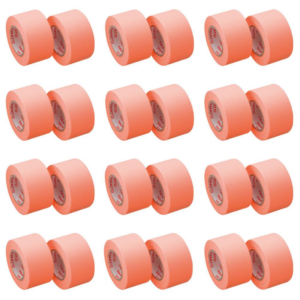 【迅速発送】ヤマト 付箋 ロールテープ 詰替え 2巻入 12セット WR-25H-OR-12PR オレンジ