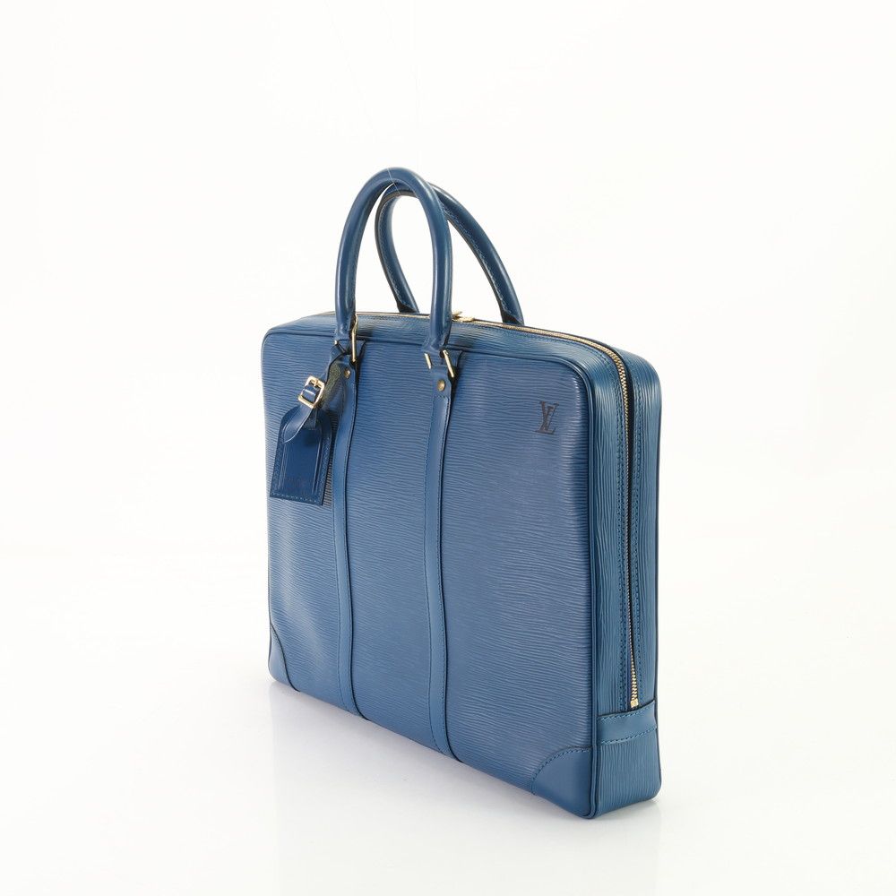 LOUIS VUITTON エピ ヴォワヤージュ ビジネスバッグ トレドブルー