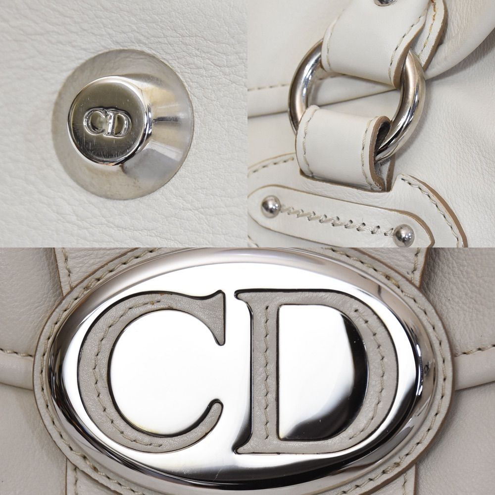 美品 Christian Dior クリスチャンディオール 本革 CDロゴ