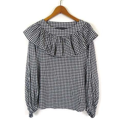 ザラウーマン ZARA WOMAN ブラウス シャツ ギンガムチェック フリル襟 