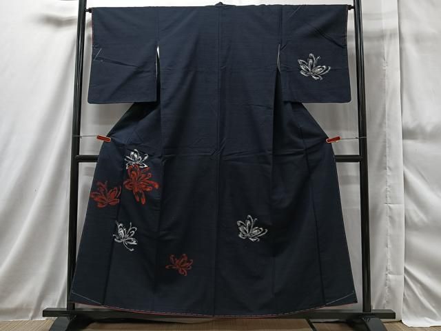 平和屋着物○九寸名古屋帯 紬地 吉祥花文 正絹 逸品 CAAT0926hy